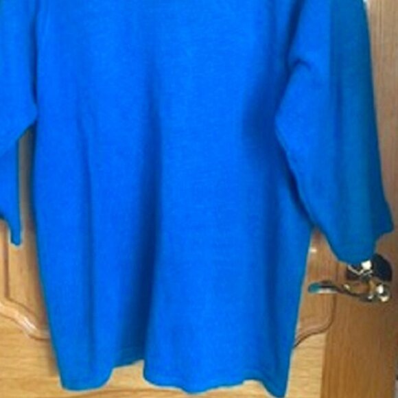 Graver Studio Blue Cardigan Sweater Top Cotton Blend Button-Up Sz: XL - Picture 6 of 6